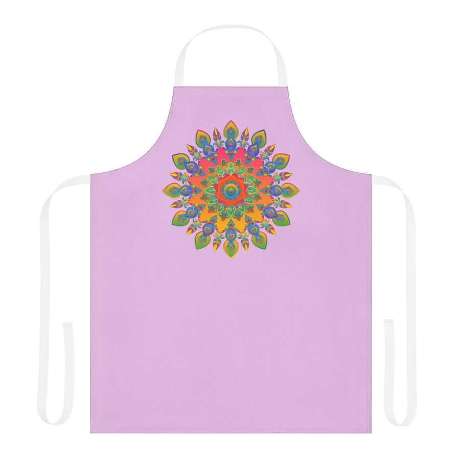 Lilac Mandala Apron - Hand Drawn Art All Over Prints - Blululi