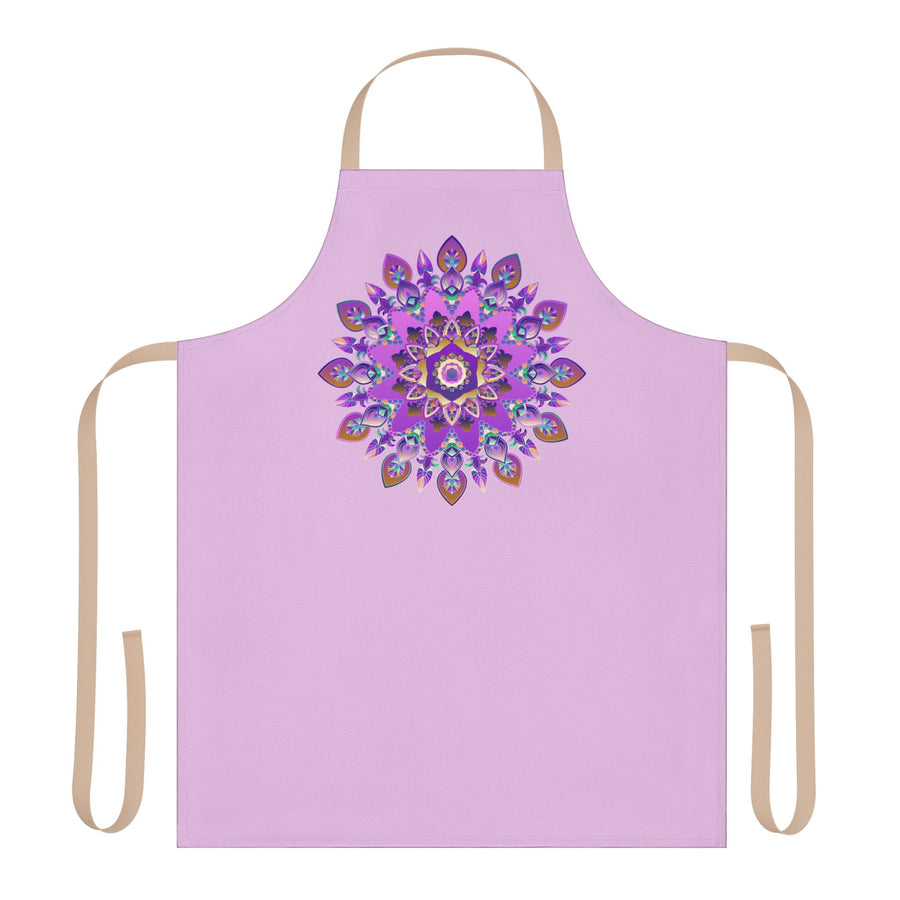 Lilac Mandala Apron - Hand Drawn Art All Over Prints - Blululi