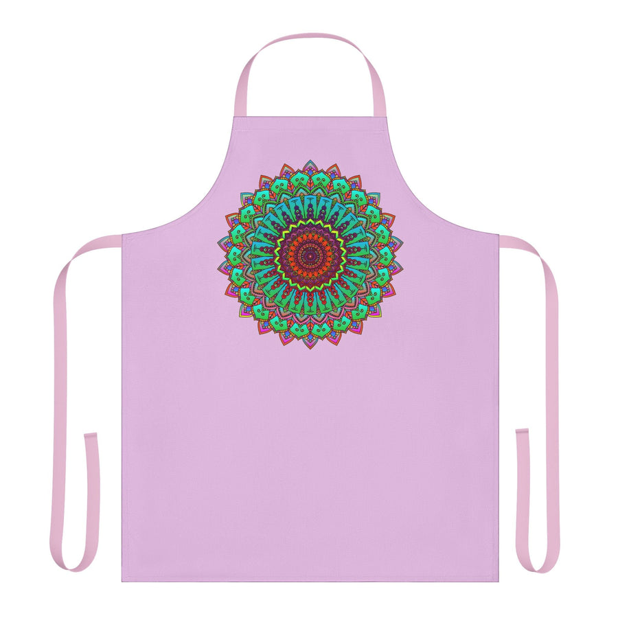 Lilac Mandala Apron - Hand Drawn Art All Over Prints - Blululi