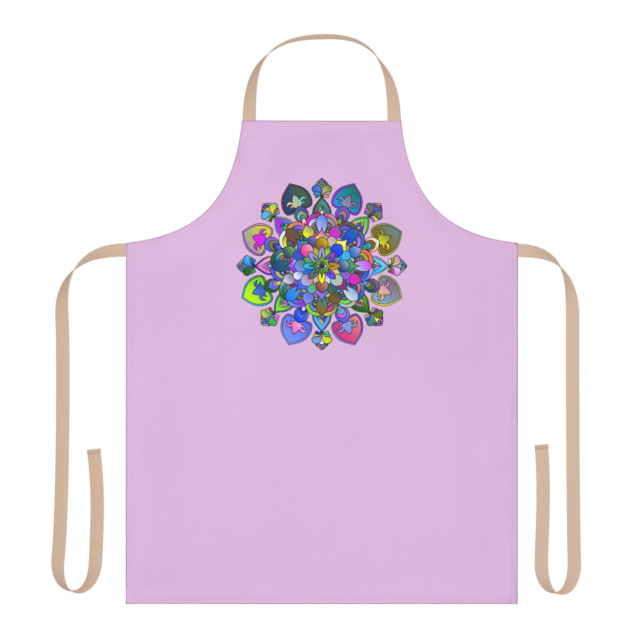 Lilac Mandala Apron - Hand Drawn Art All Over Prints - Blululi