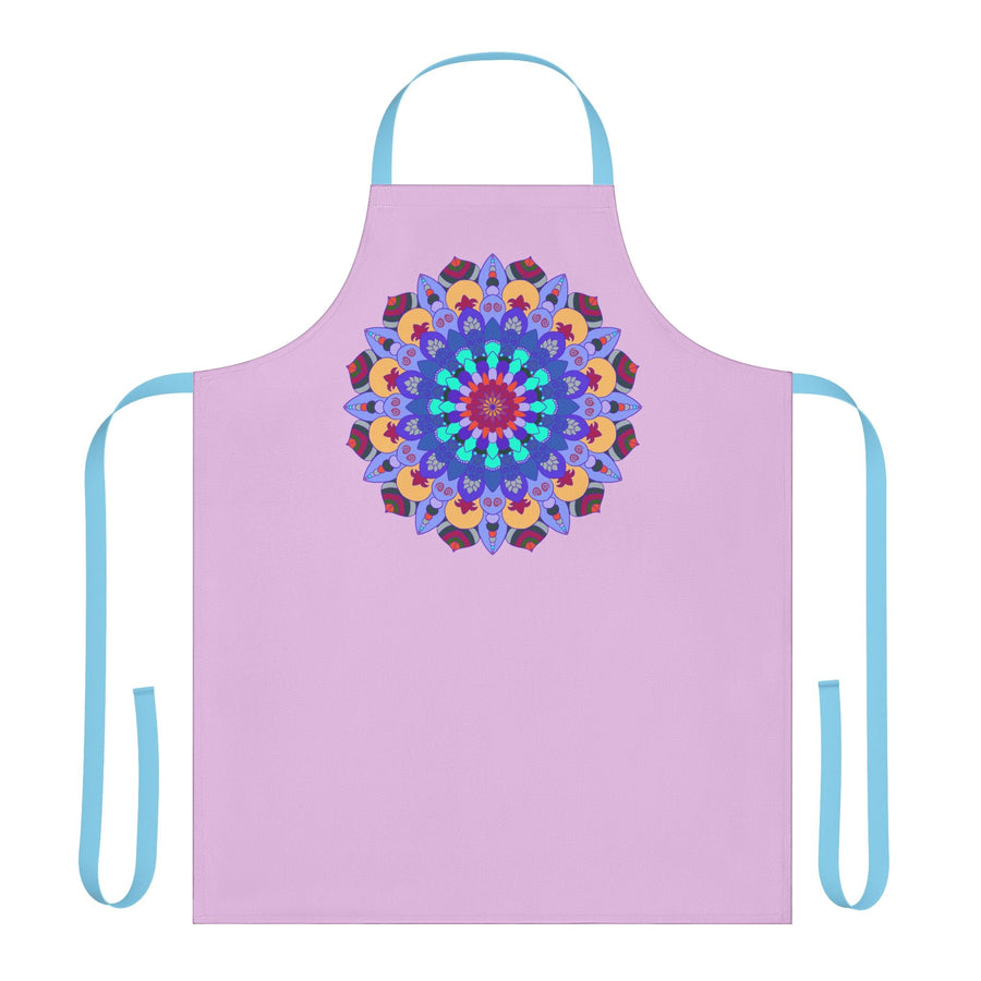 Lilac Mandala Apron - Hand - Drawn Art All Over Prints - Blululi