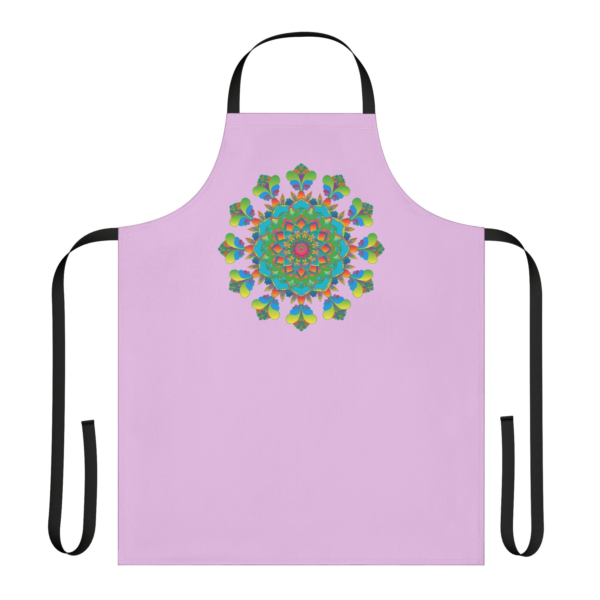 Lilac Mandala Apron - Hand Drawn Art All Over Prints - Blululi