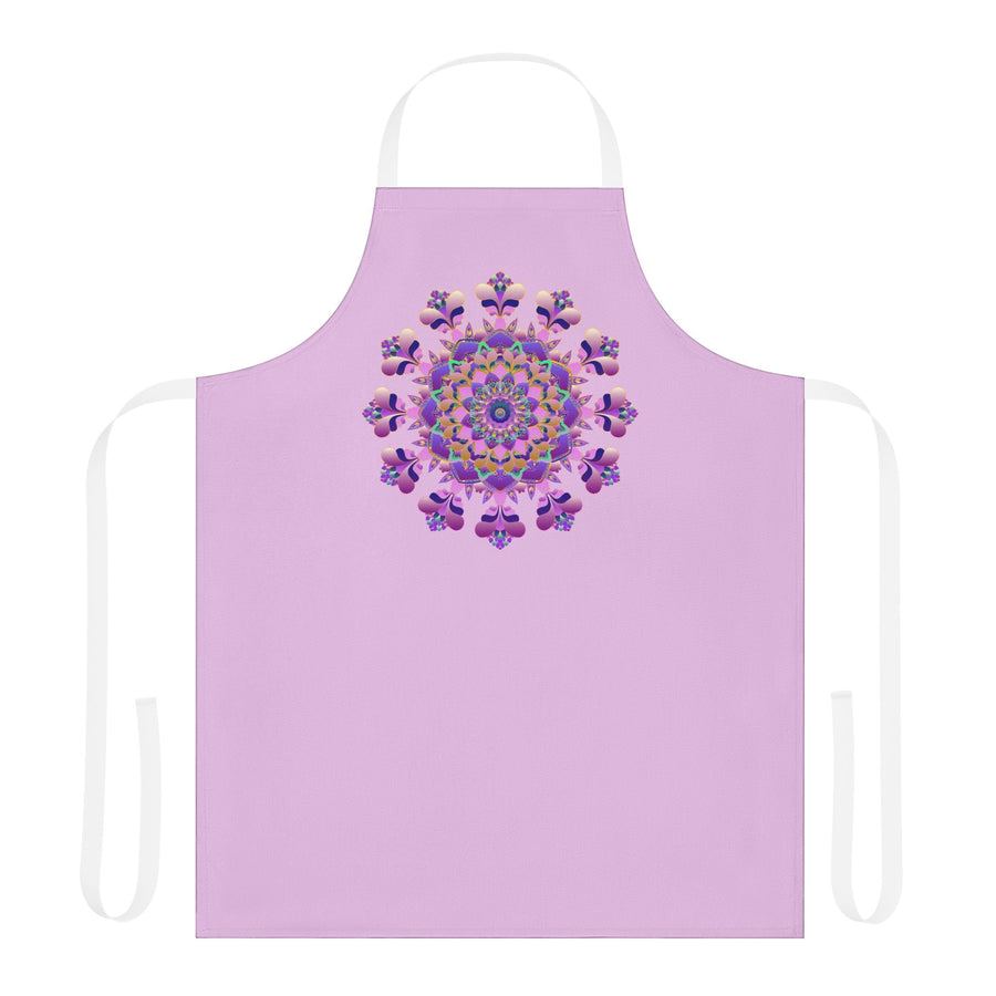 Lilac Mandala Apron - Hand Drawn Art All Over Prints - Blululi