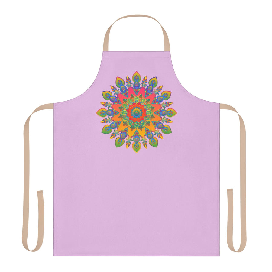 Lilac Mandala Apron - Hand Drawn Art All Over Prints - Blululi