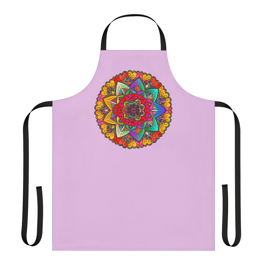 Lilac Mandala Apron - Hand Drawn Art All Over Prints - Blululi