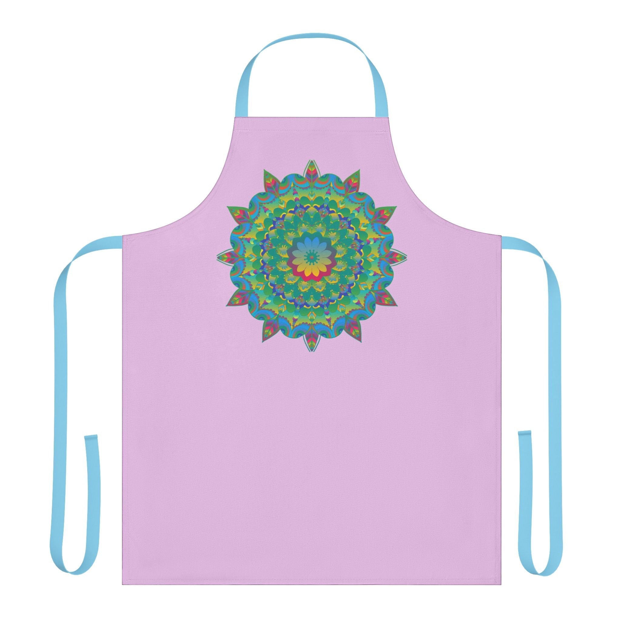 Lilac Mandala Apron - Hand Drawn Art Kitchen All Over Prints - Blululi