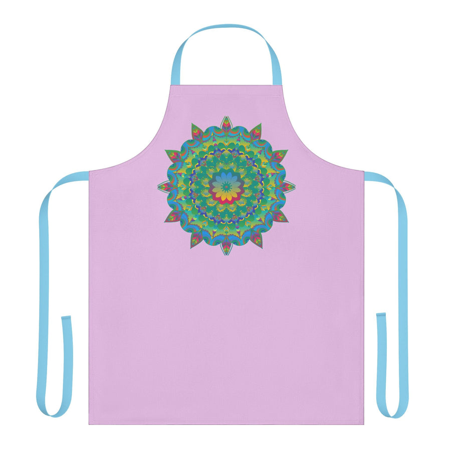 Lilac Mandala Apron - Hand Drawn Art Kitchen All Over Prints - Blululi