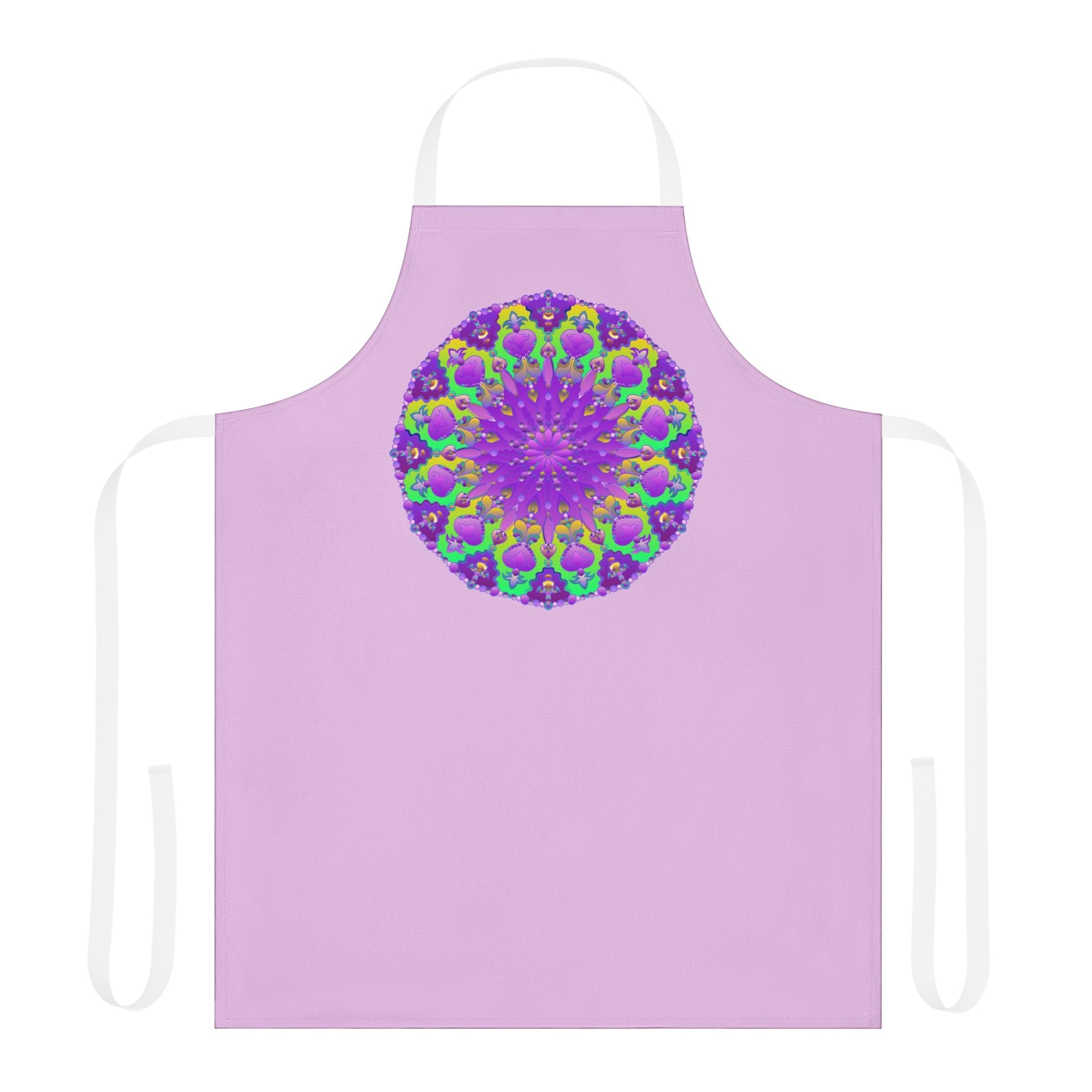 Lilac Mandala Apron - Hand Drawn Art Kitchen Decor All Over Prints - Blululi