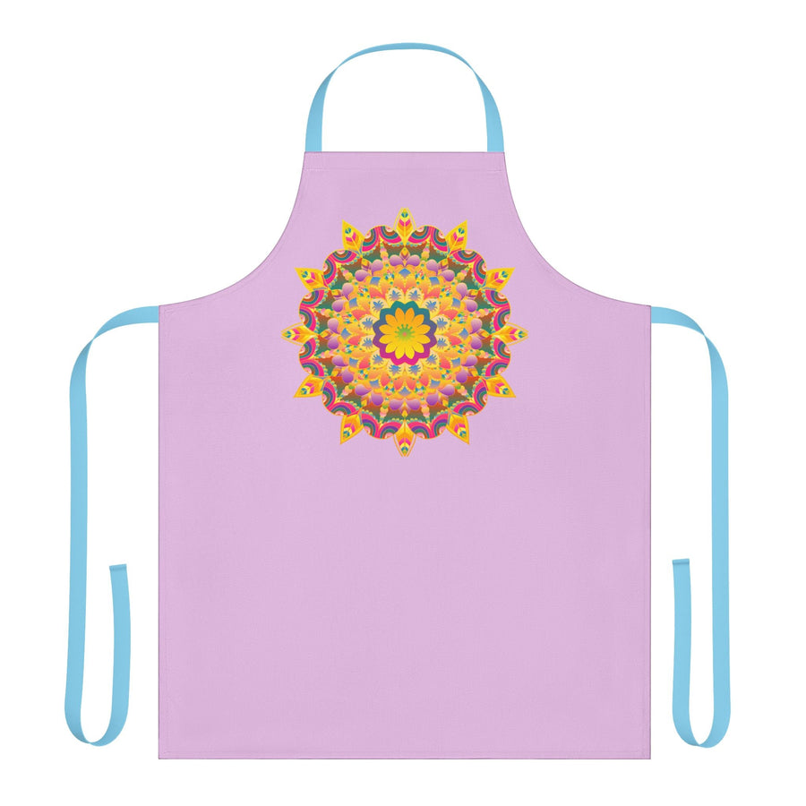 Lilac Mandala Apron - Hand - Drawn Art Kitchen Wear All Over Prints - Blululi