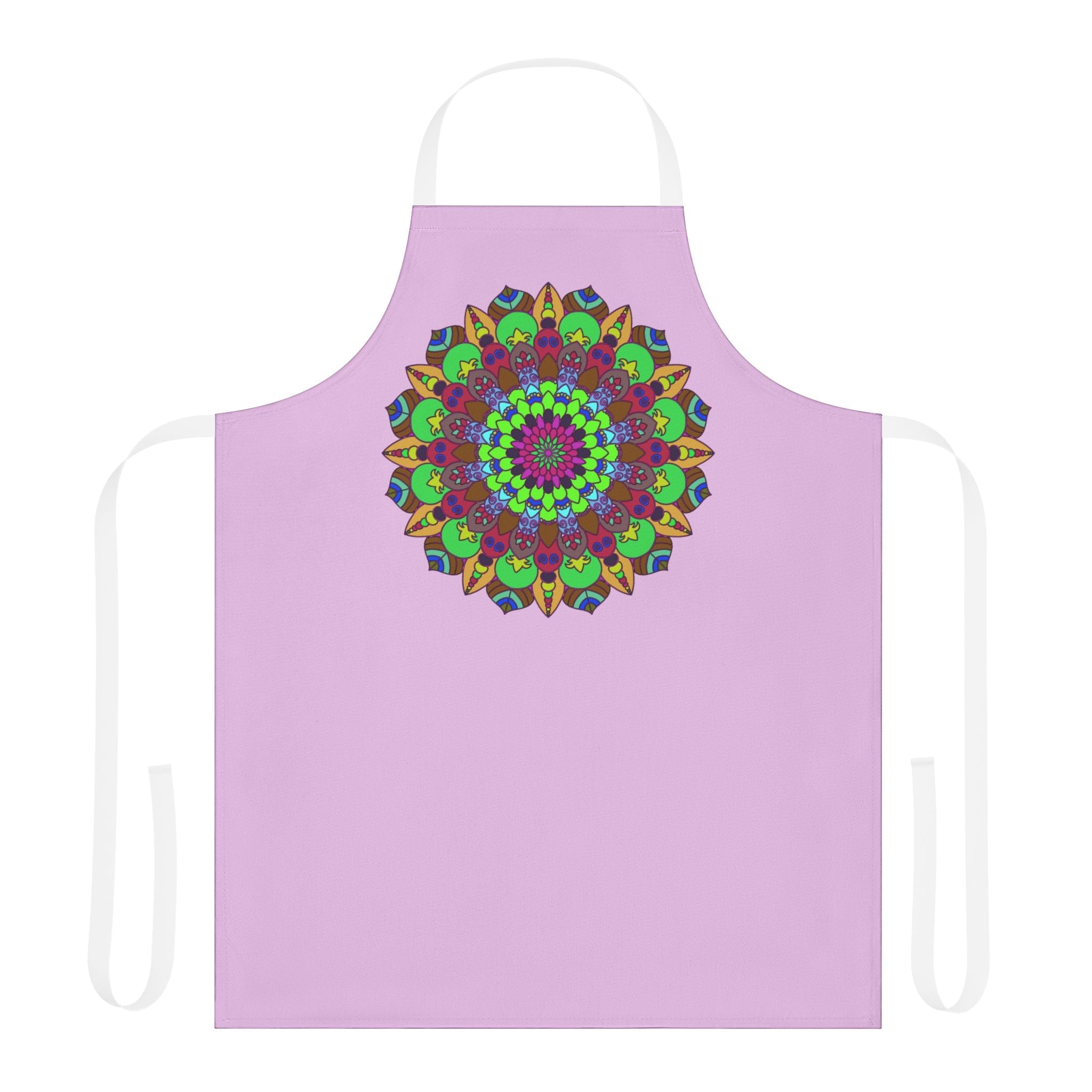 Lilac Mandala Apron - Intricate Art Kitchenwear All Over Prints - Blululi