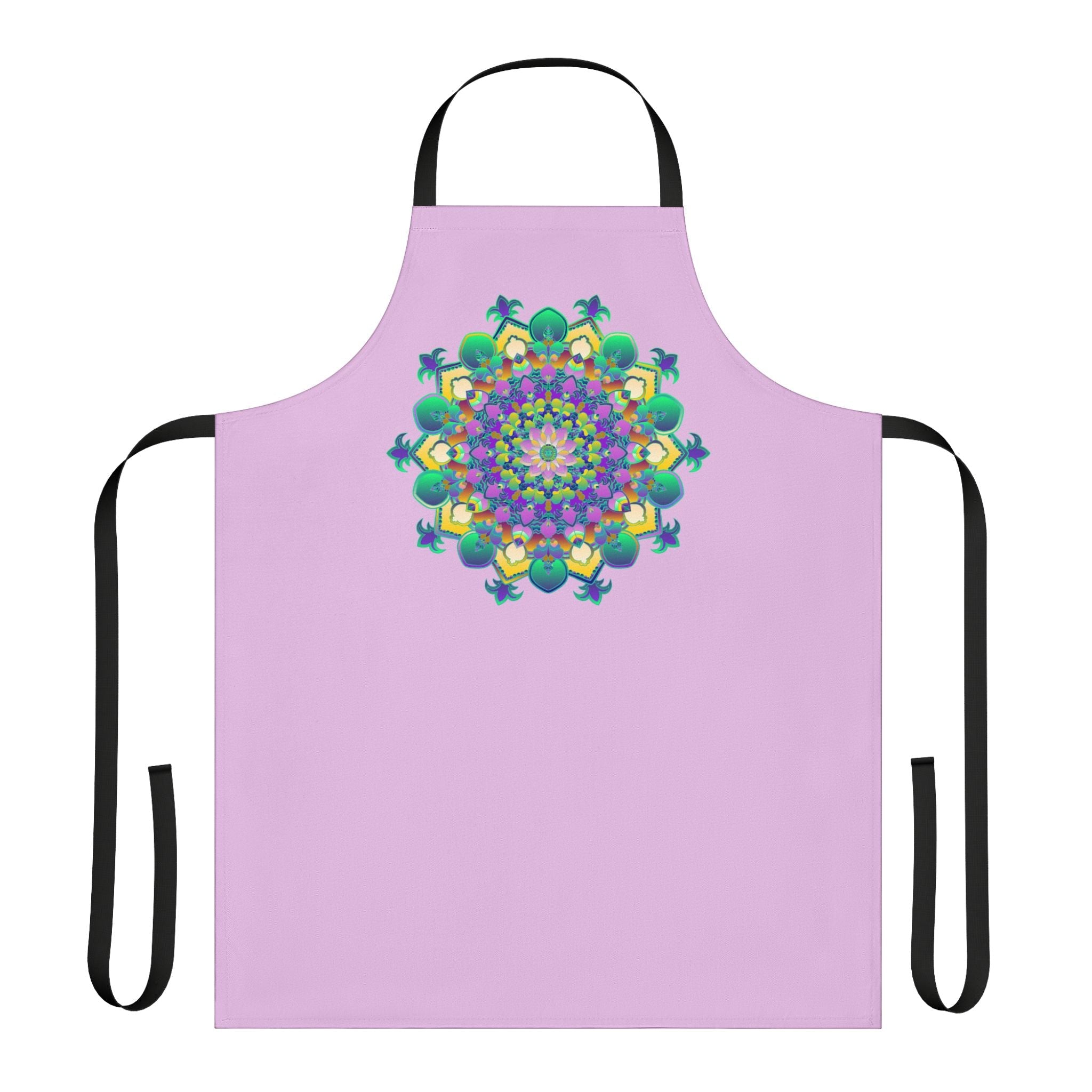 Lilac Mandala Apron - Kitchen Art All Over Prints - Blululi