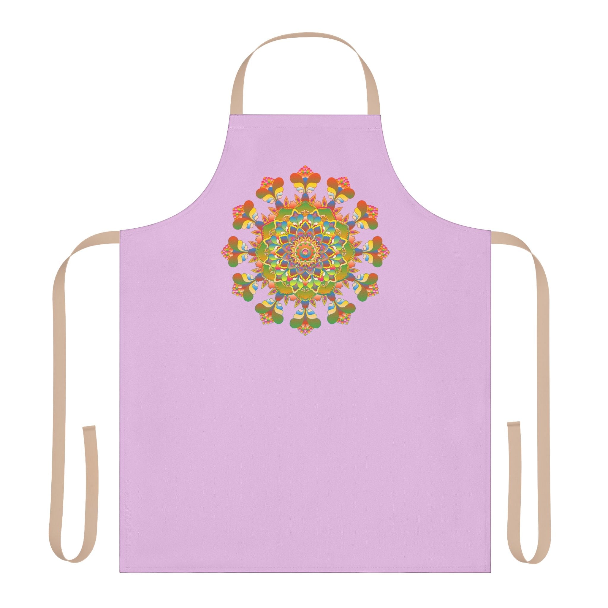 Lilac Mandala Apron - Kitchen Art All Over Prints - Blululi
