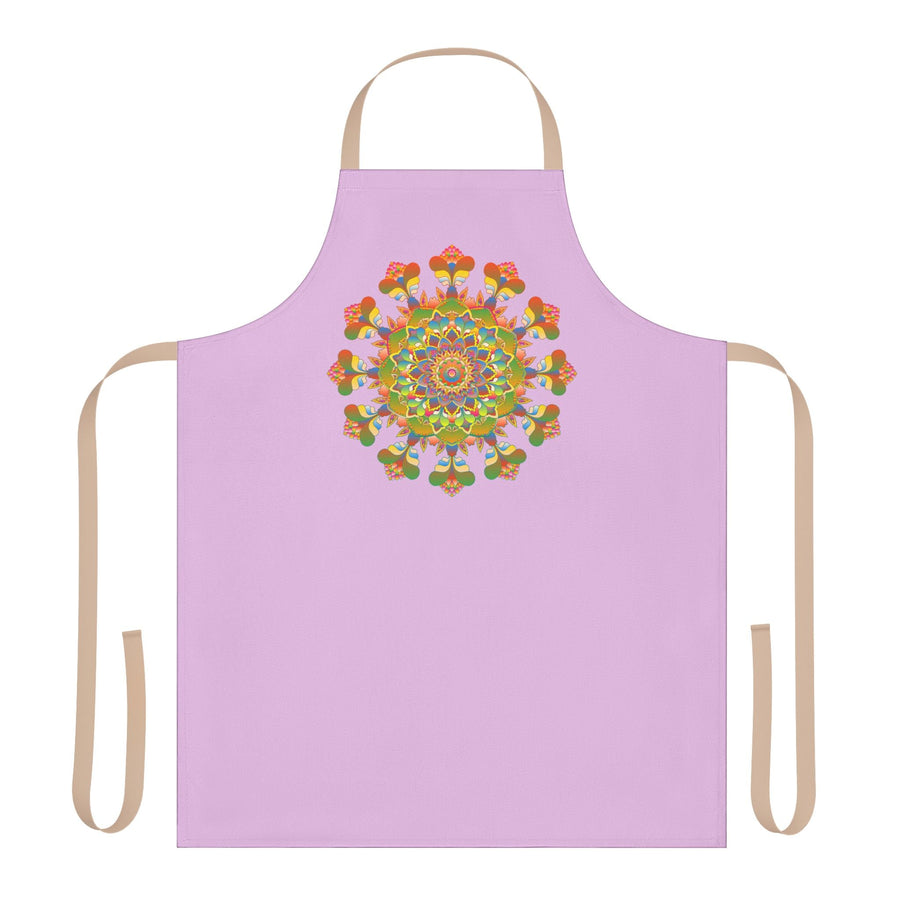 Lilac Mandala Apron - Kitchen Art All Over Prints - Blululi