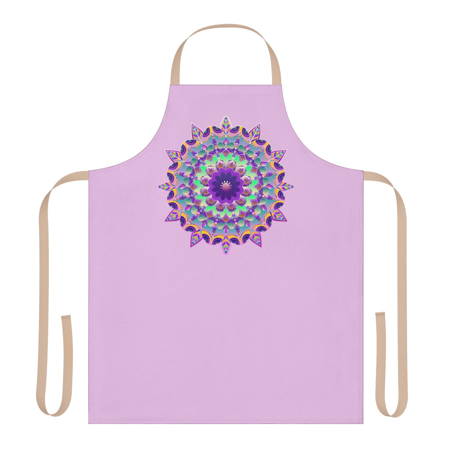 Lilac Mandala Apron - Kitchen Art All Over Prints - Blululi