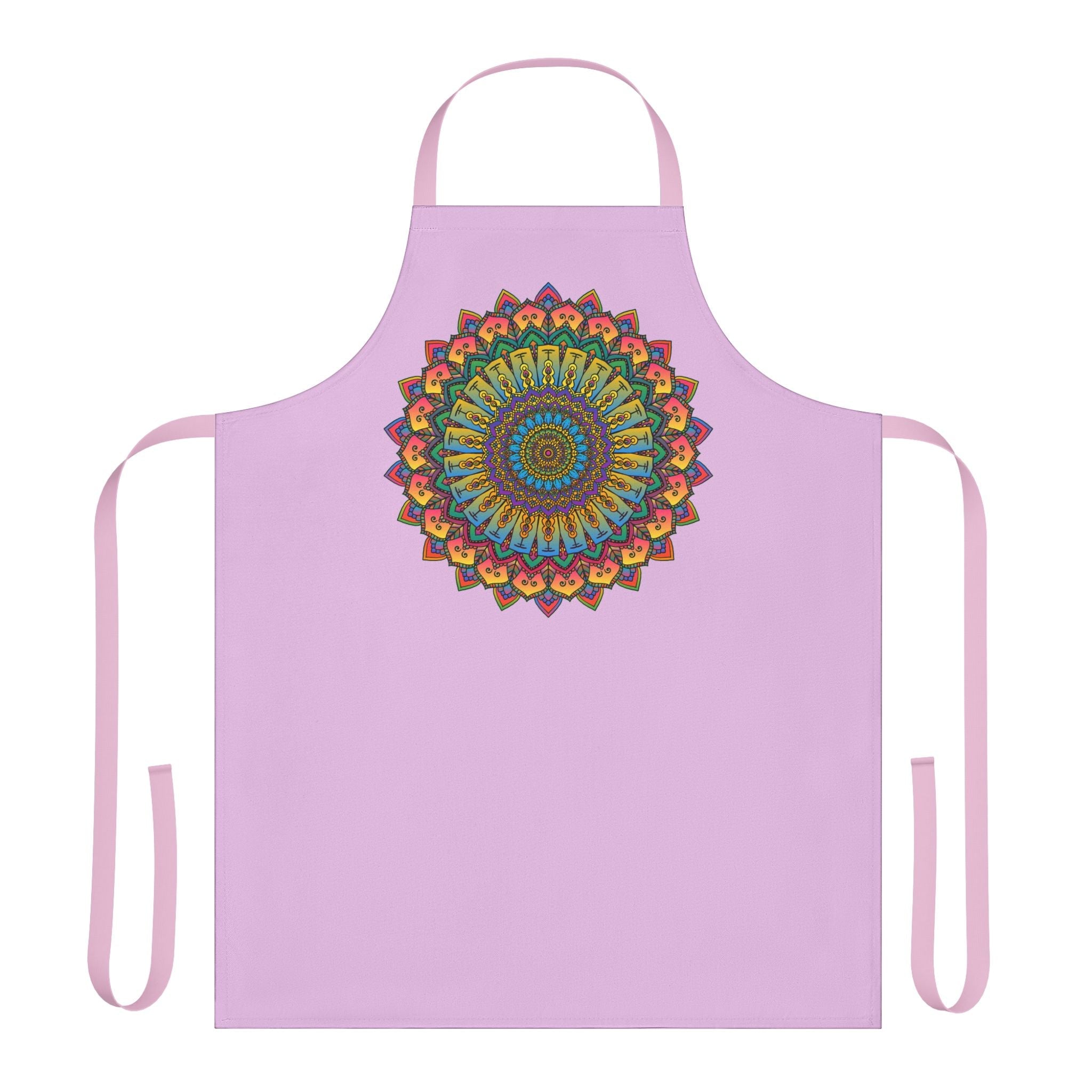 Lilac Mandala Apron - Spiritual Art All Over Prints - Blululi