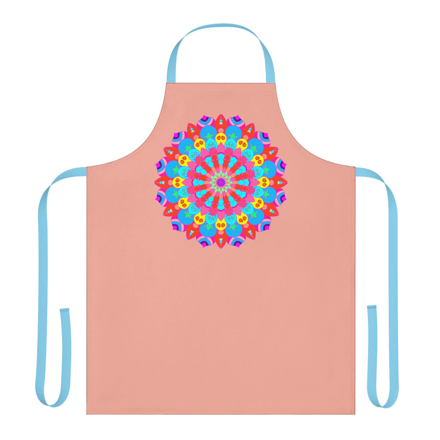 Mandala Apron - Hand - Drawn Art, Apricot All Over Prints - Blululi