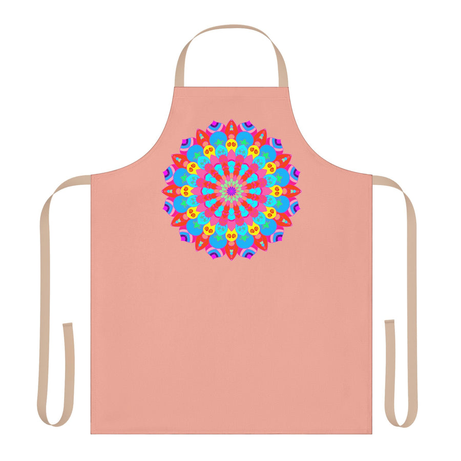 Mandala Apron - Hand - Drawn Art, Apricot All Over Prints - Blululi