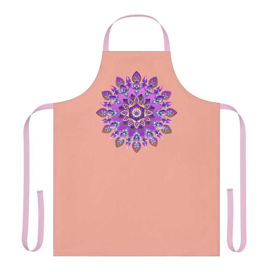 Mandala Apron - Purple, Pink, Gold, Green All Over Prints - Blululi