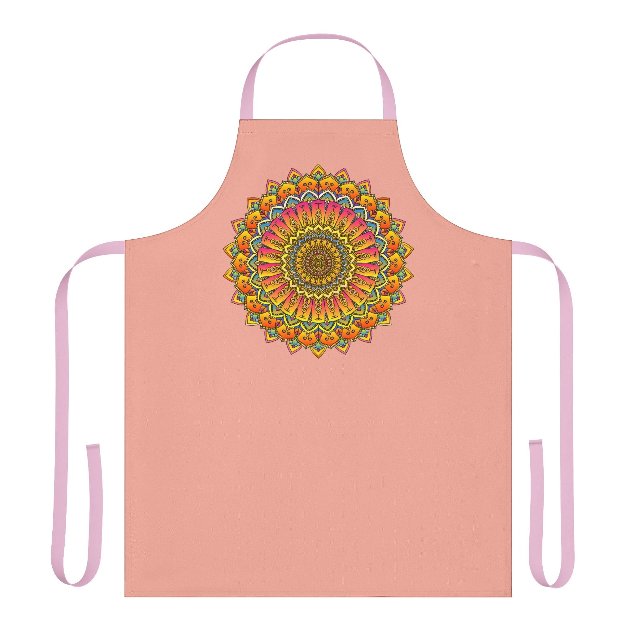 Mandala Art Apron - Apricot Dream All Over Prints - Blululi