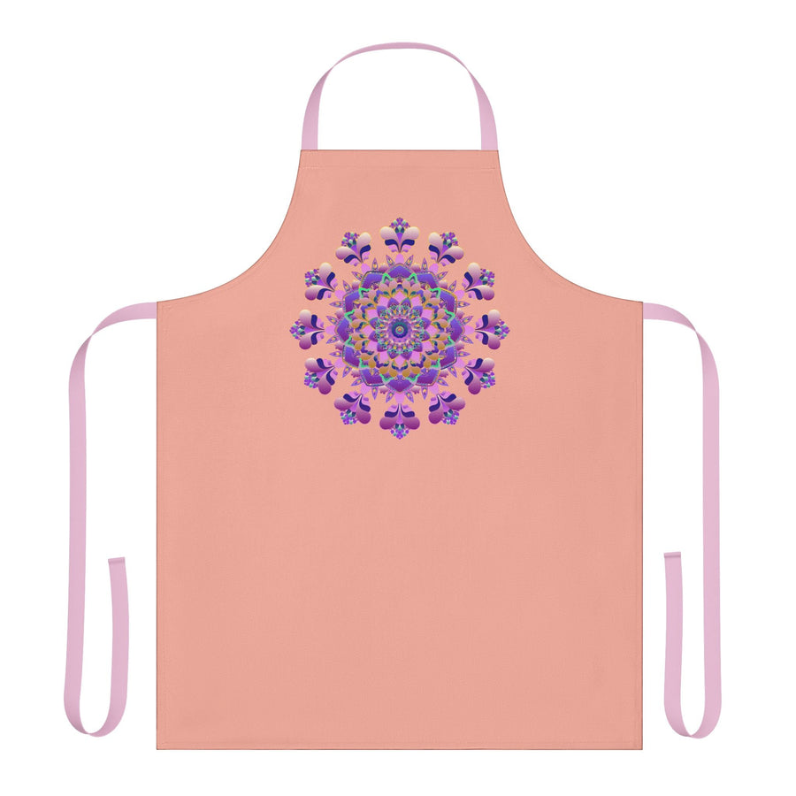 Mandala Art Apron - Apricot, Hand - Drawn All Over Prints - Blululi