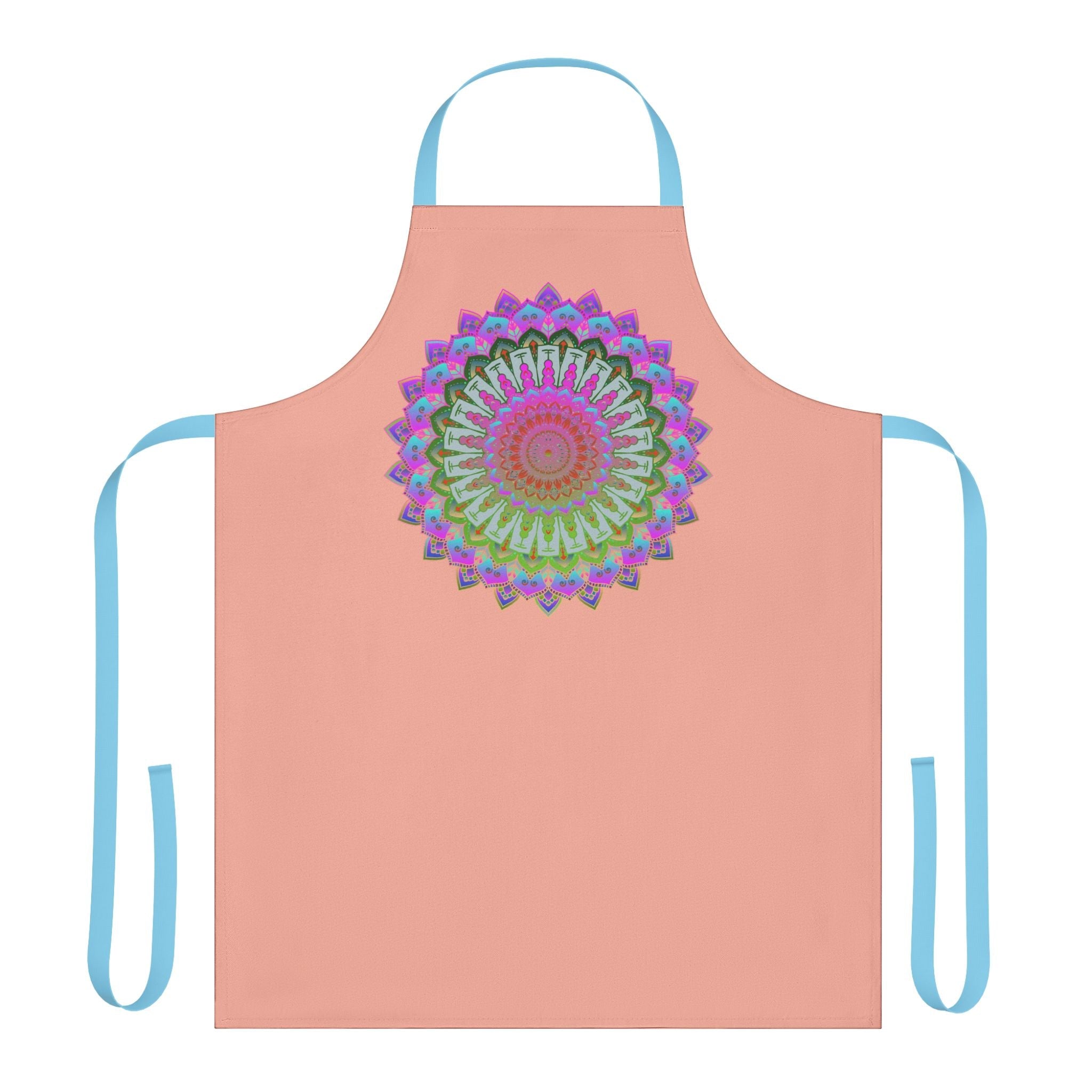 Mandala Art Apron - Apricot Kitchen Delight All Over Prints - Blululi