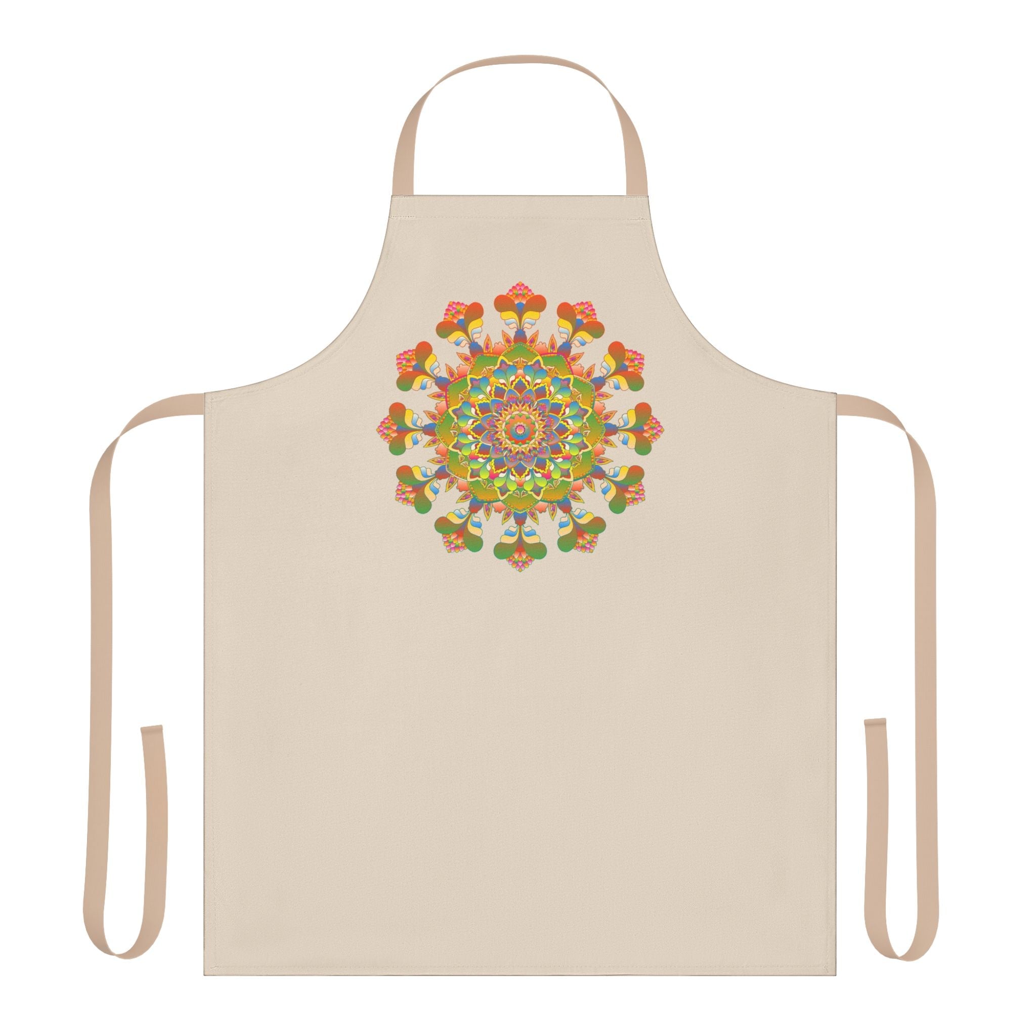 Mandala Art Apron - Beige - Kitchen Decor All Over Prints - Blululi