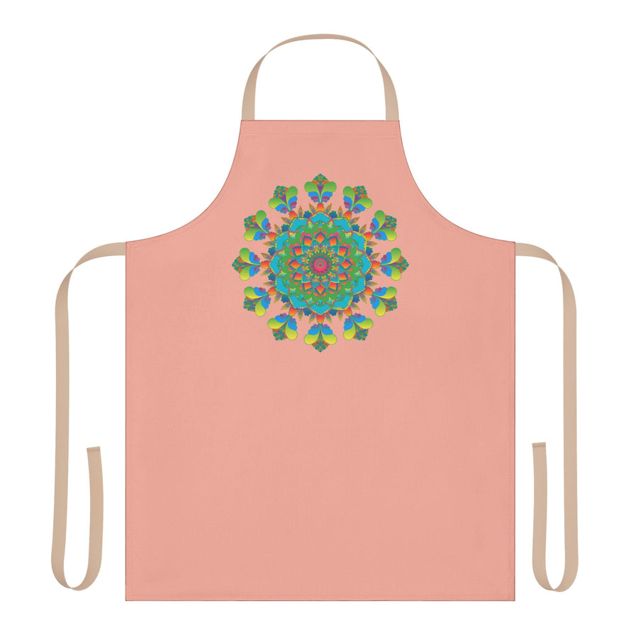 Mandala Art Apron - Colorful Apricot Kitchen All Over Prints - Blululi