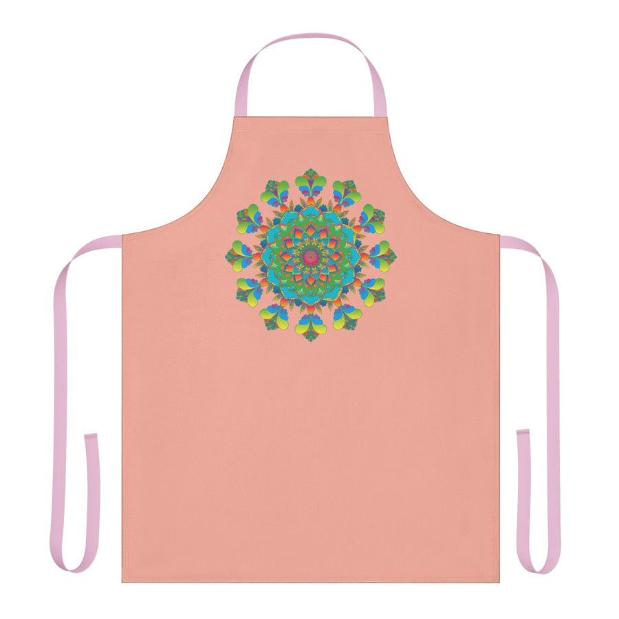 Mandala Art Apron - Colorful Apricot Kitchen All Over Prints - Blululi