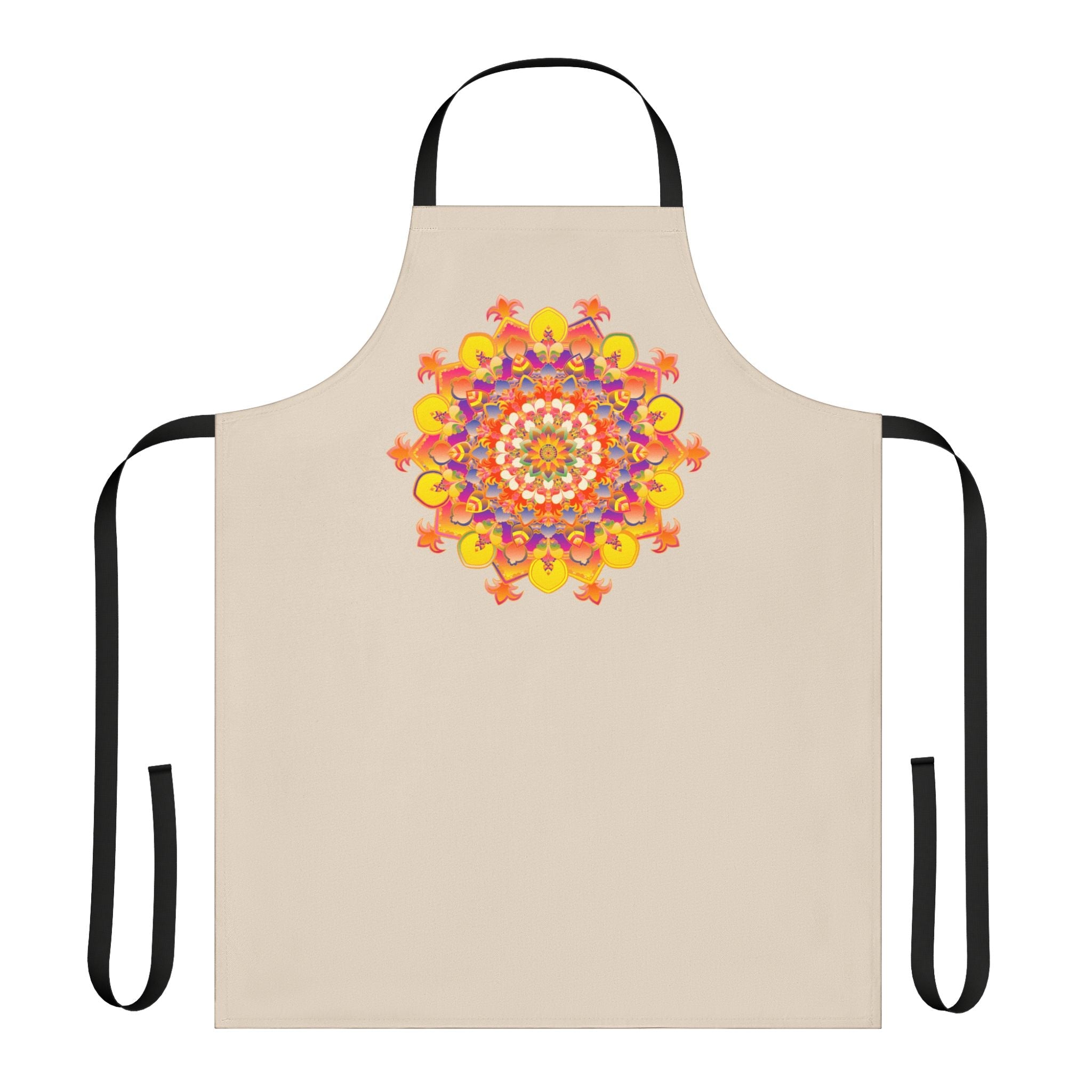 Mandala Art Apron - Colorful Floral Design All Over Prints - Blululi