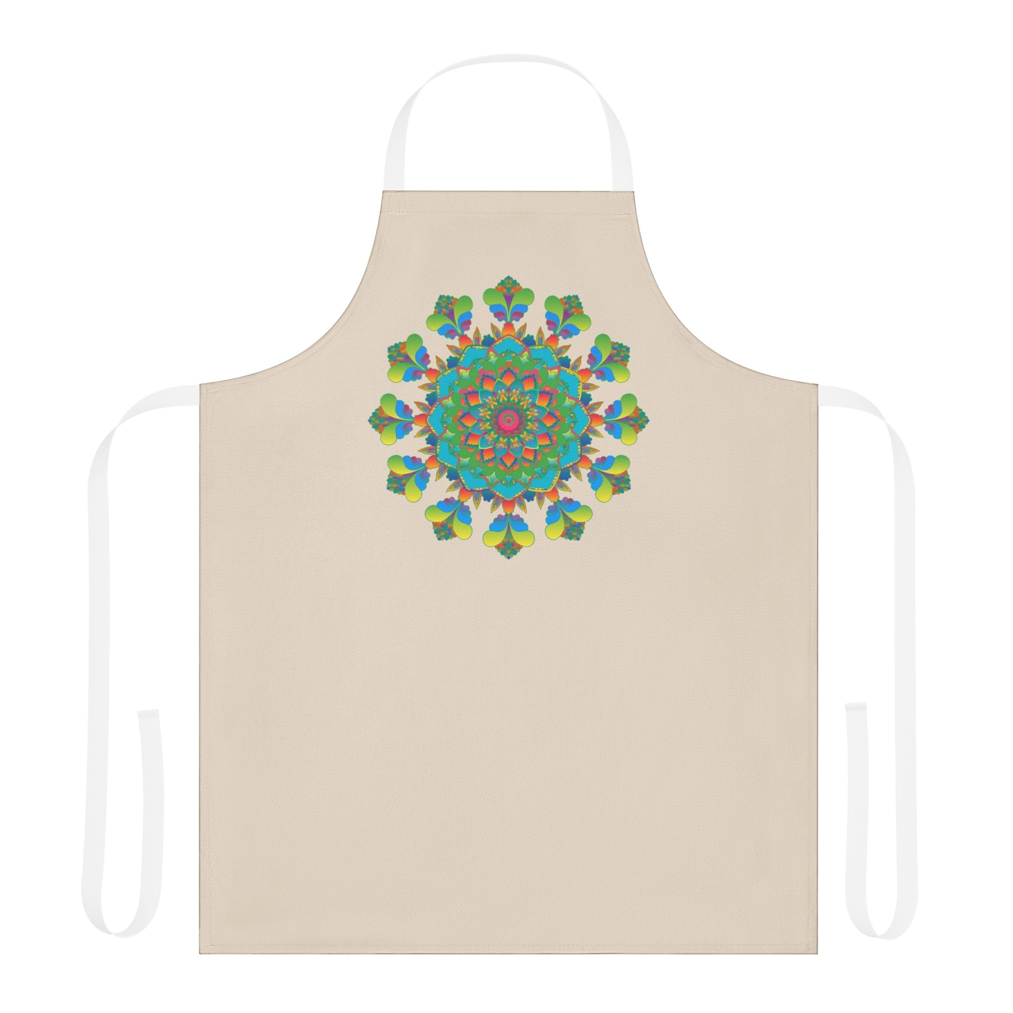 Mandala Art Apron - Colorful Floral Design All Over Prints - Blululi