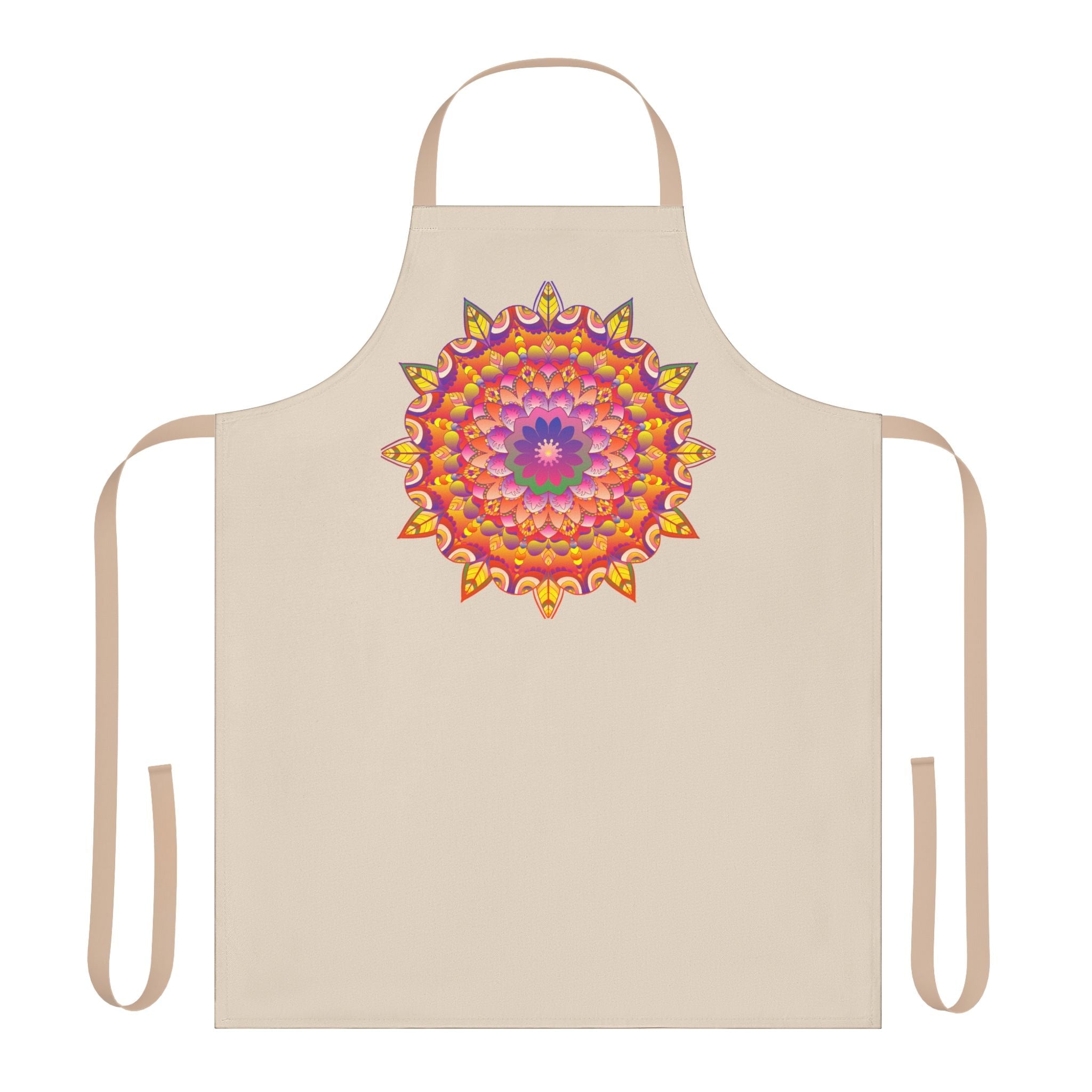Mandala Art Apron - Colorful Floral Design All Over Prints - Blululi