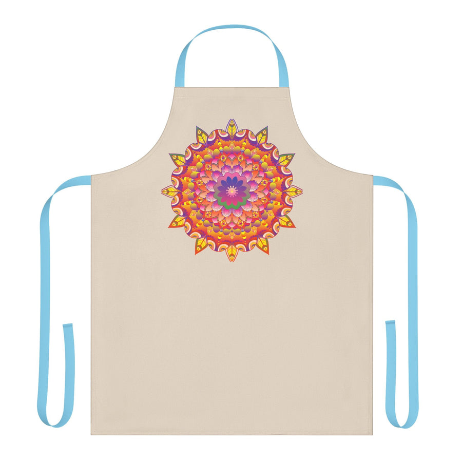 Mandala Art Apron - Colorful Floral Design All Over Prints - Blululi