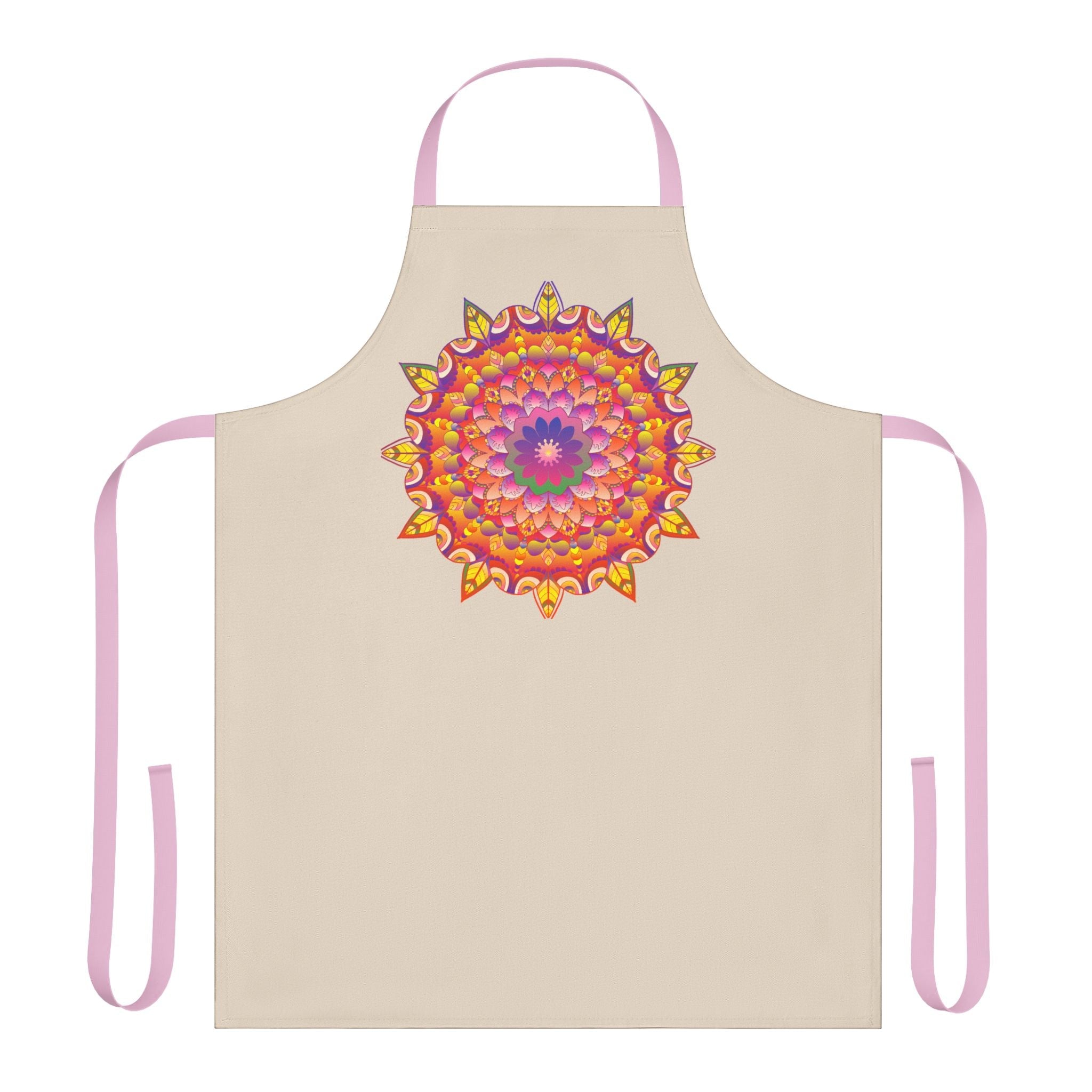 Mandala Art Apron - Colorful Floral Design All Over Prints - Blululi