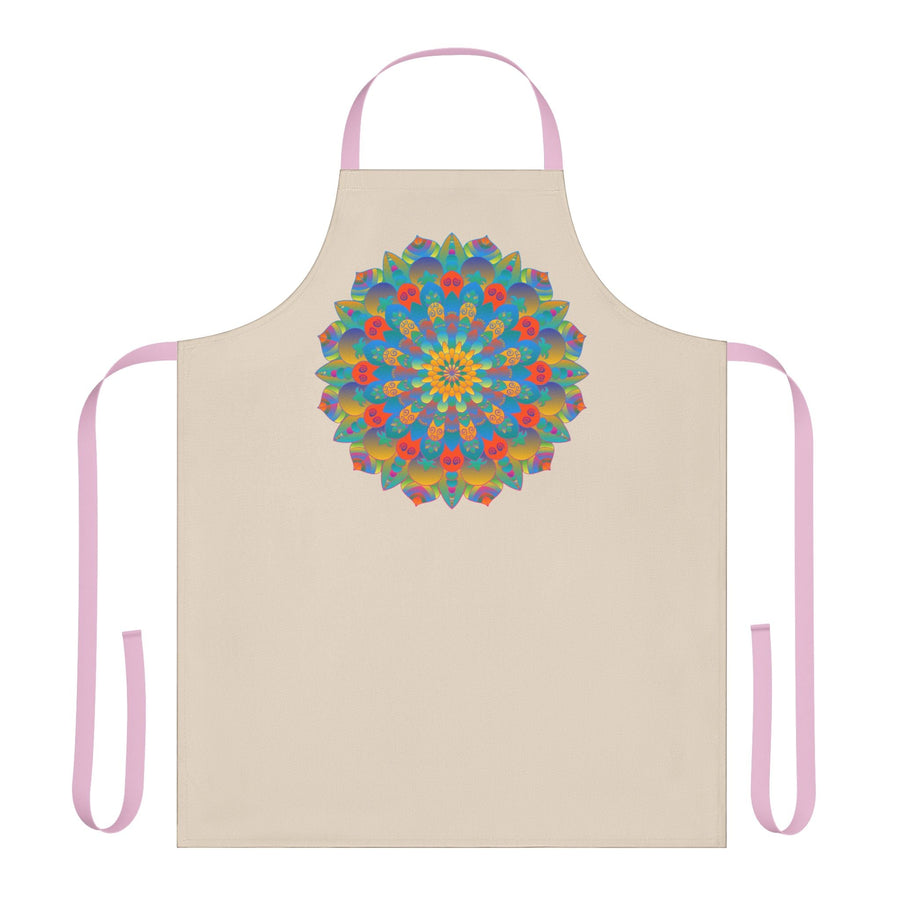 Mandala Art Apron - Colorful Floral Design All Over Prints - Blululi