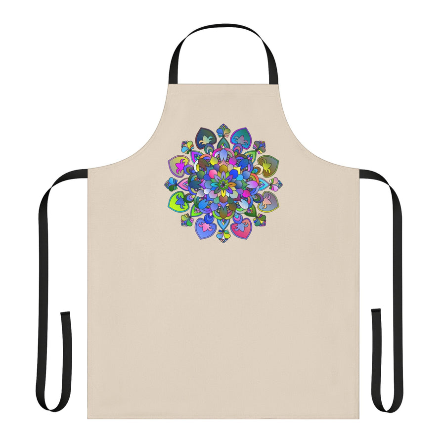 Mandala Art Apron - Colorful Floral Design All Over Prints - Blululi