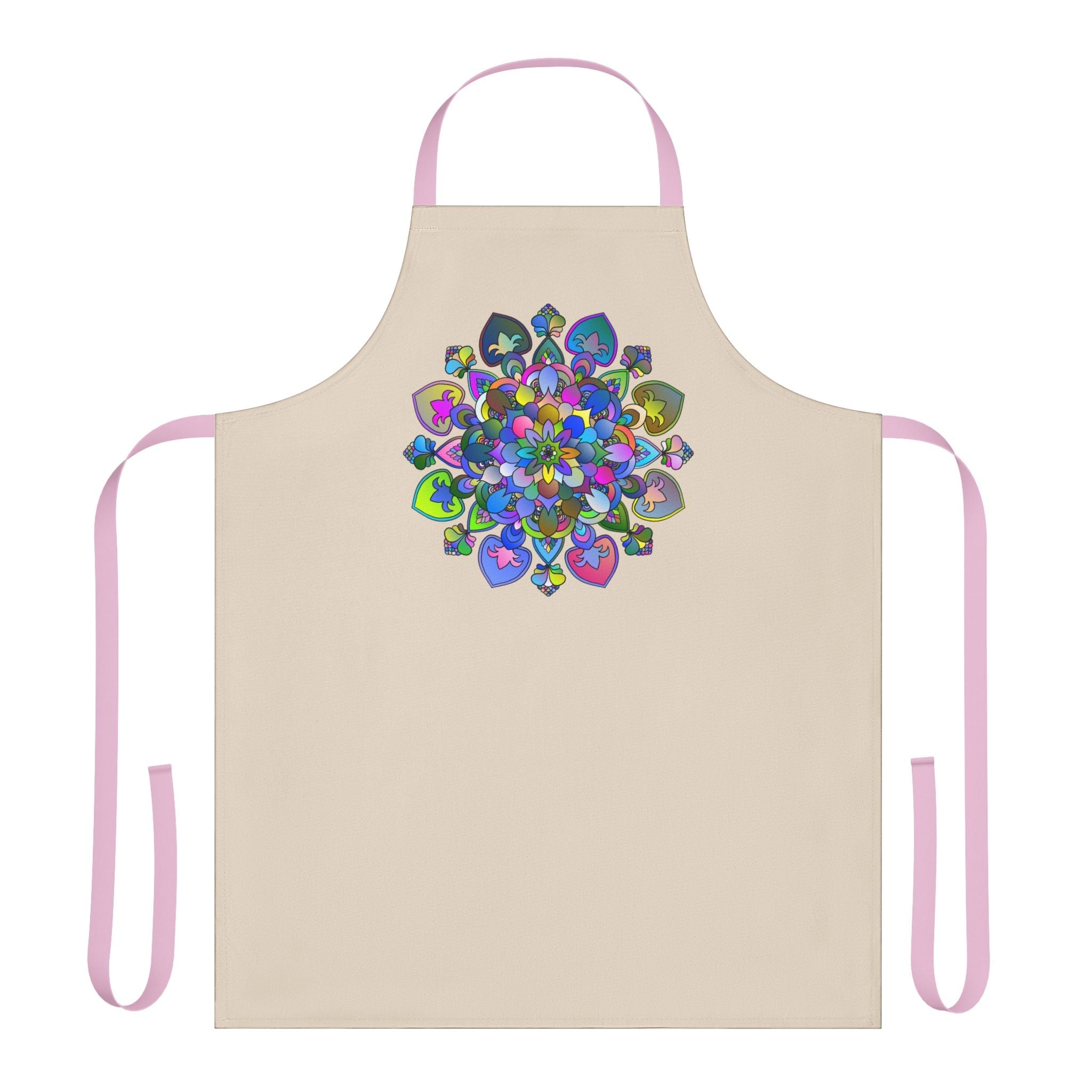 Mandala Art Apron - Colorful Floral Design All Over Prints - Blululi