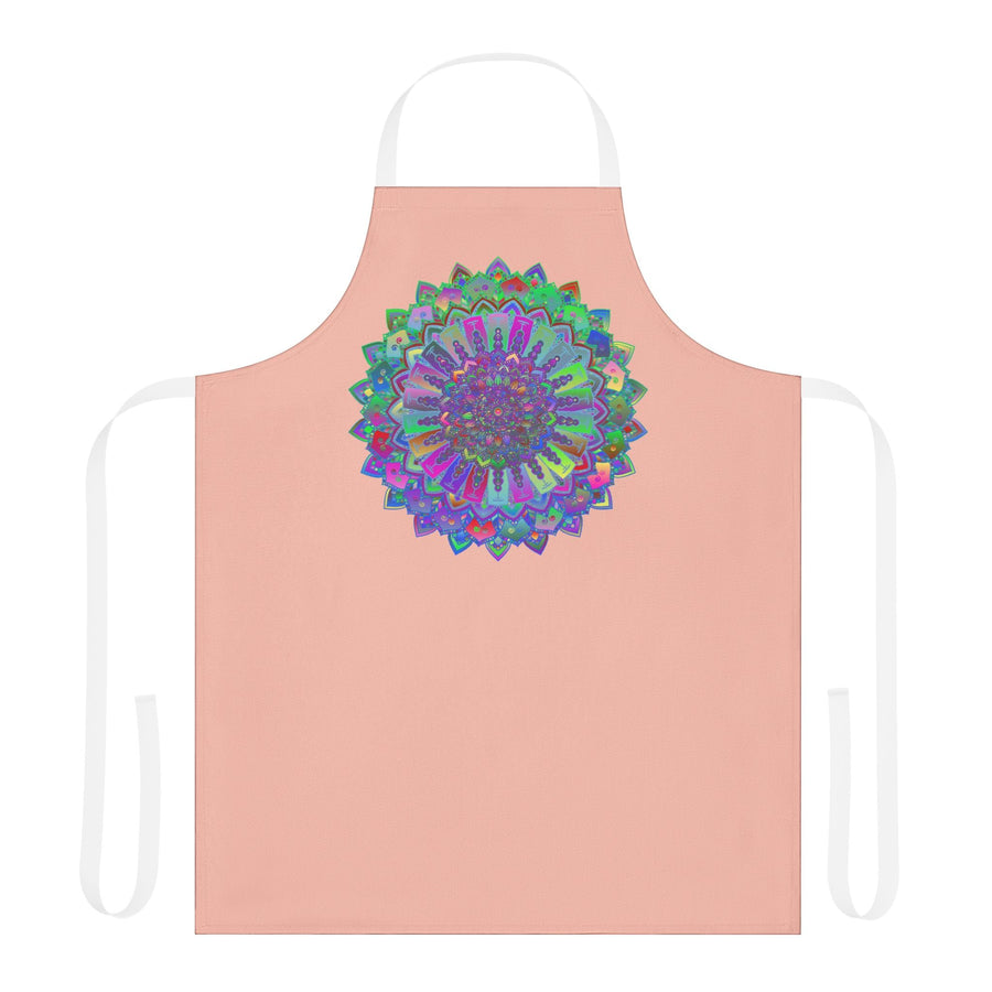 Mandala Art Apron - Peach | Colorful Kitchen Decor All Over Prints - Blululi