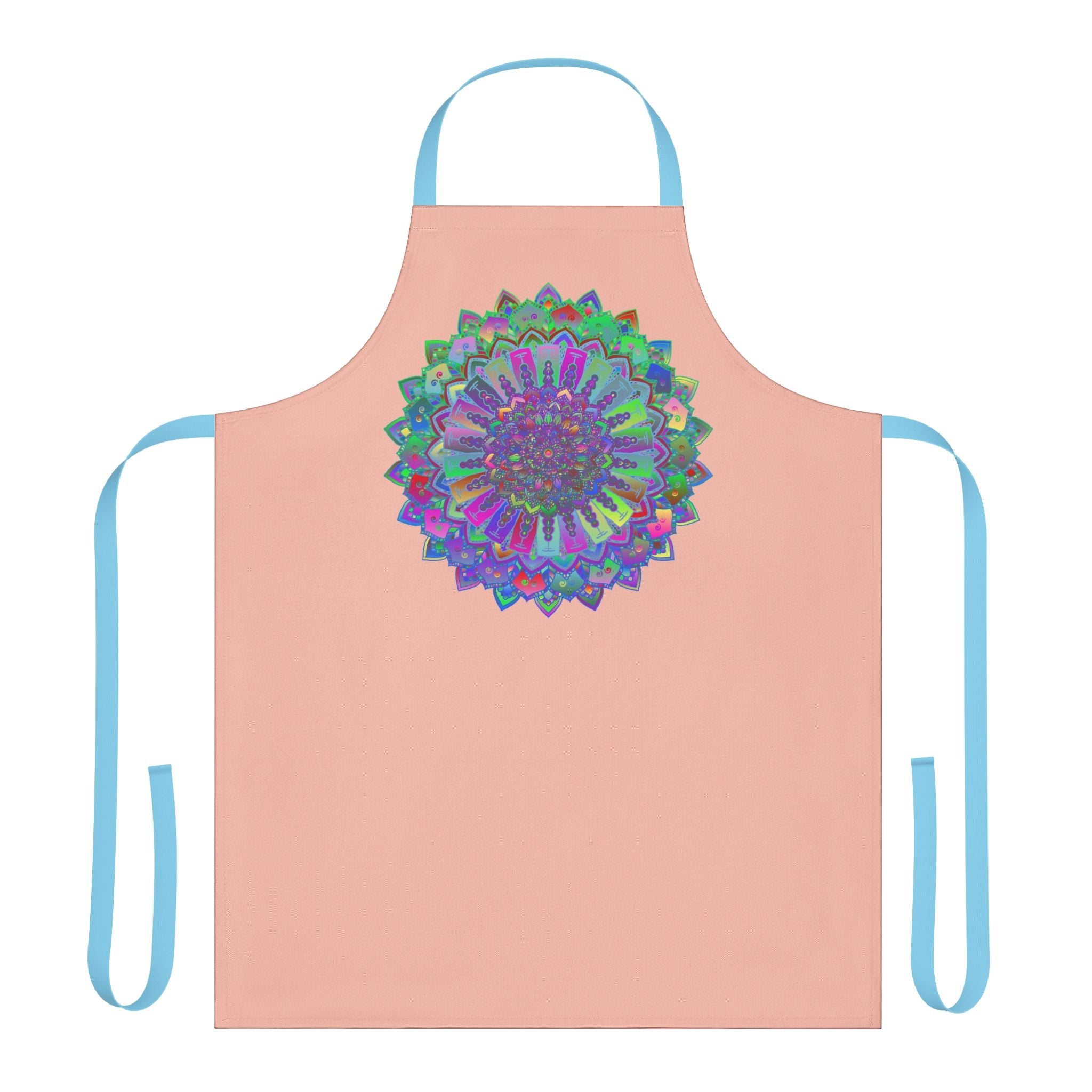 Mandala Art Apron - Peach | Colorful Kitchen Decor All Over Prints - Blululi