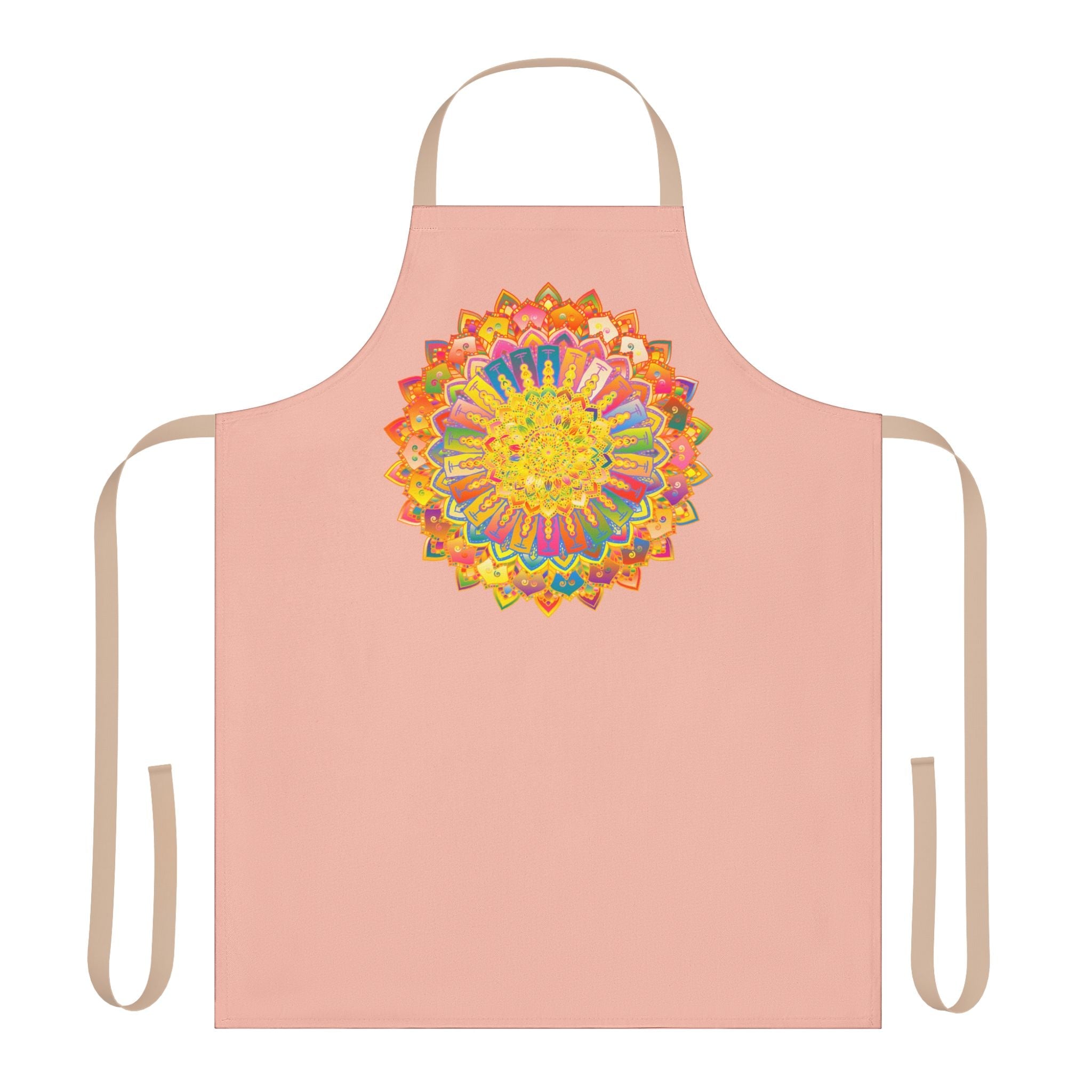 Mandala Art Apron - Peach - Kitchen Decor All Over Prints - Blululi