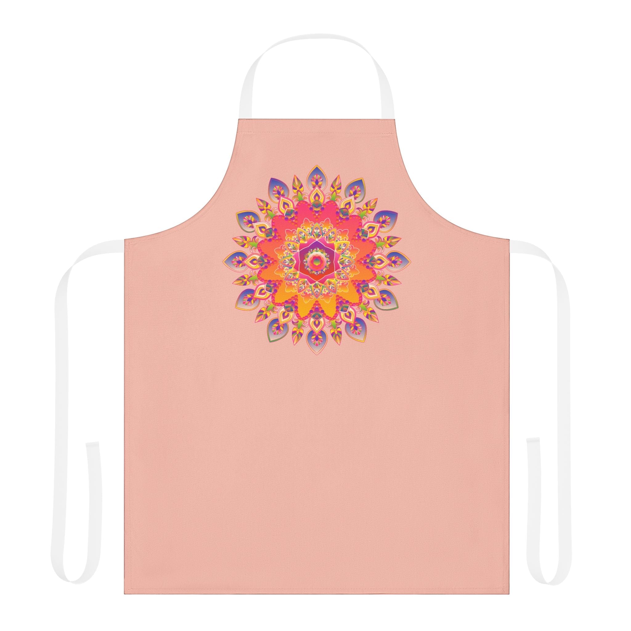 Mandala Art Apron - Peach | Kitchen Decor All Over Prints - Blululi