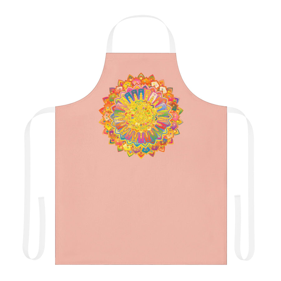 Mandala Art Apron - Peach - Kitchen Decor All Over Prints - Blululi