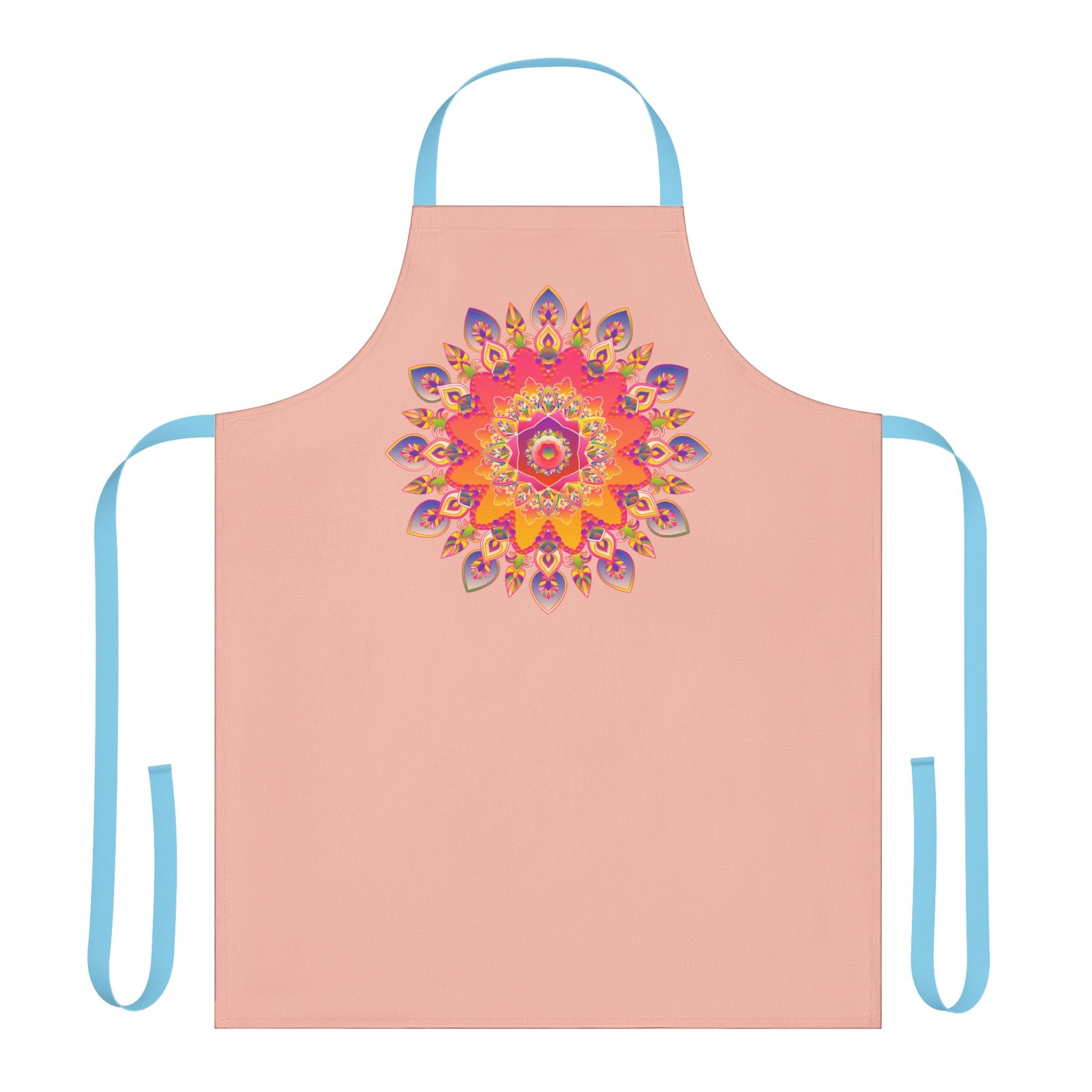 Mandala Art Apron - Peach | Kitchen Decor All Over Prints - Blululi