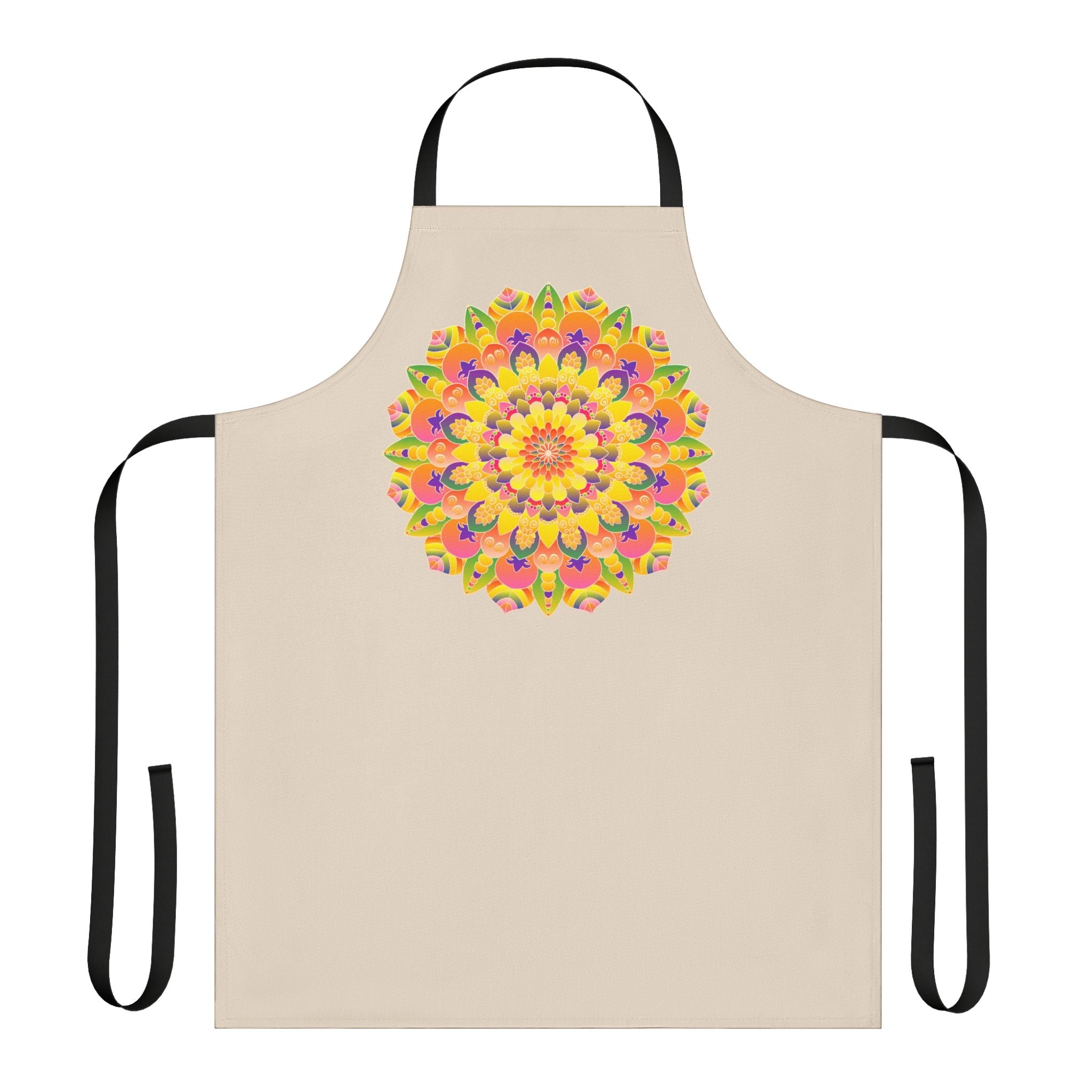 Mandala Art Apron - Rainbow & Floral All Over Prints - Blululi