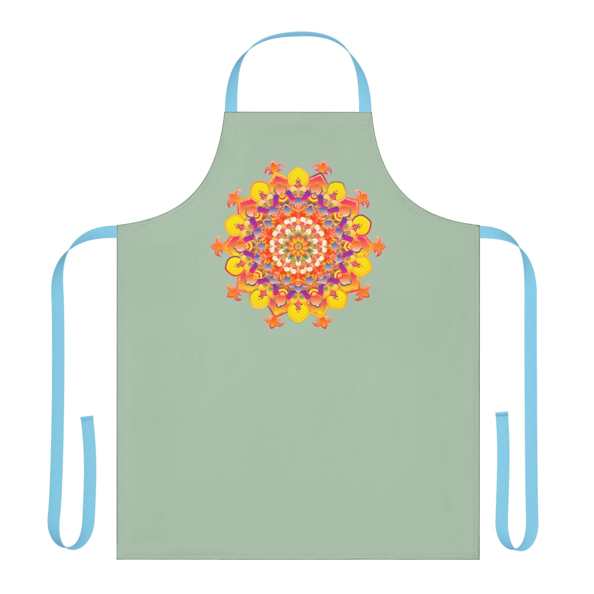 Mandala Art Apron - Sage Green - Colorful Kitchen Decor All Over Prints - Blululi