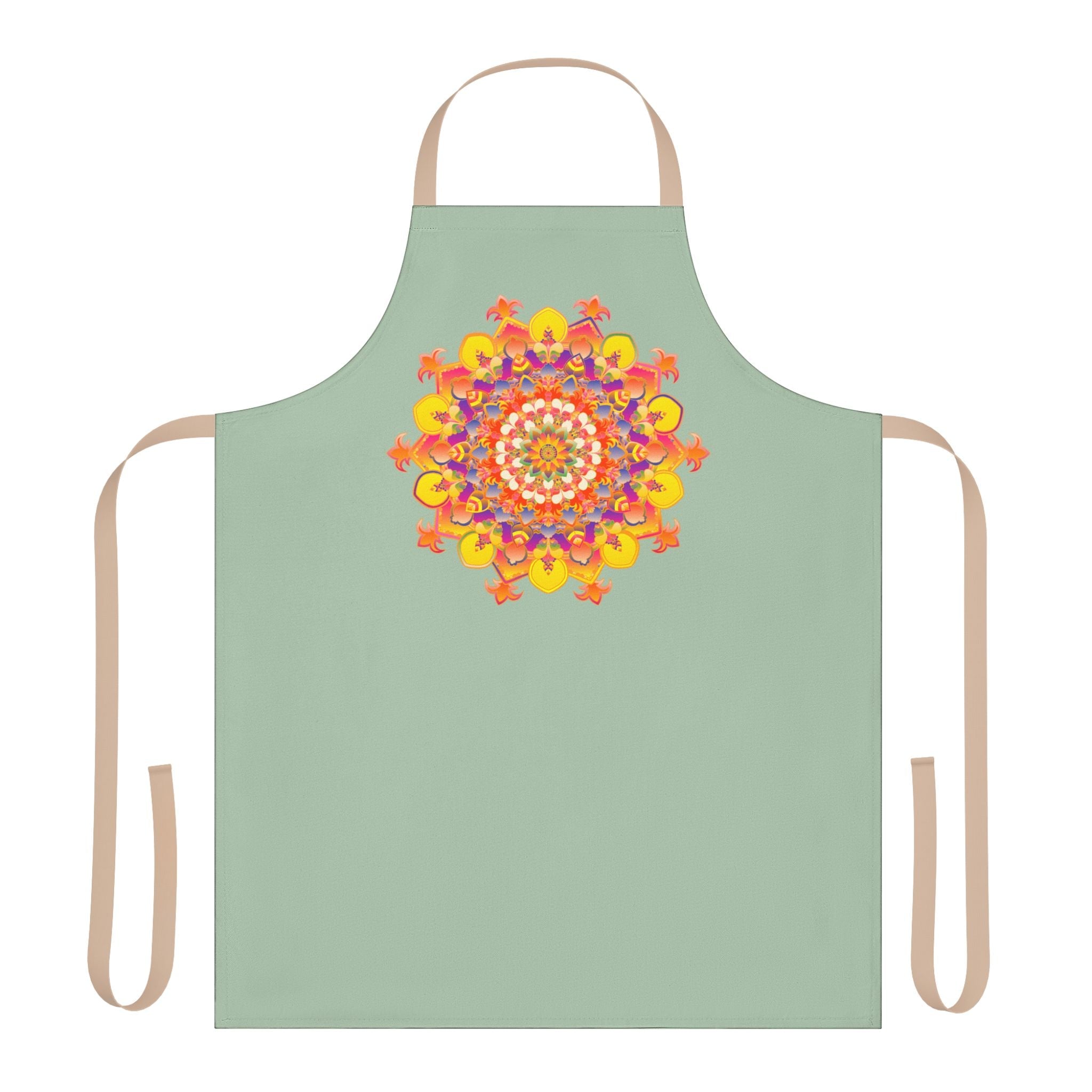 Mandala Art Apron - Sage Green - Colorful Kitchen Decor All Over Prints - Blululi