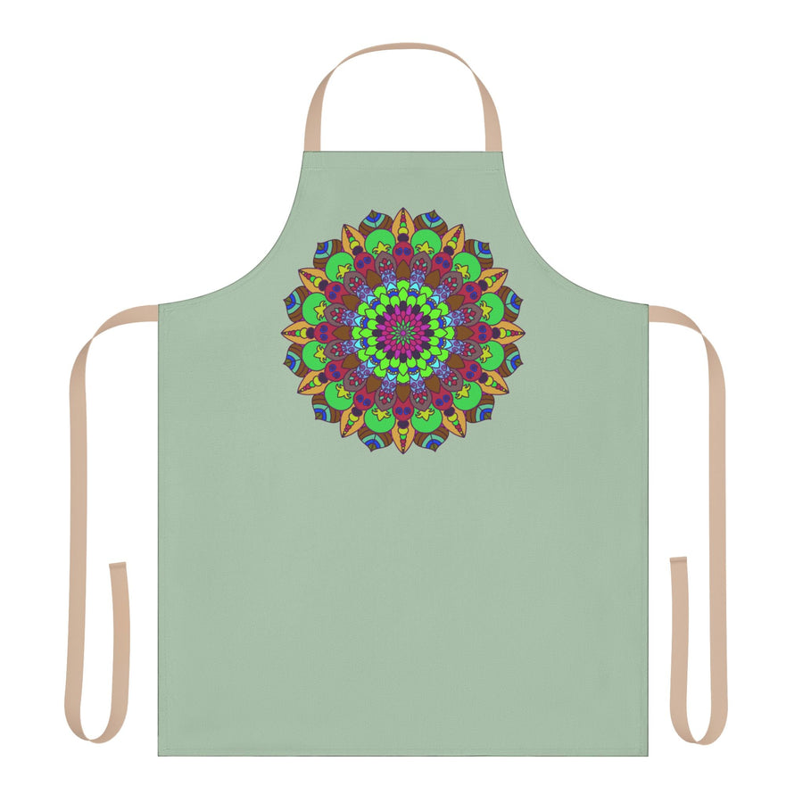 Mandala Art Apron - Sage Green - Kitchen Decor All Over Prints - Blululi
