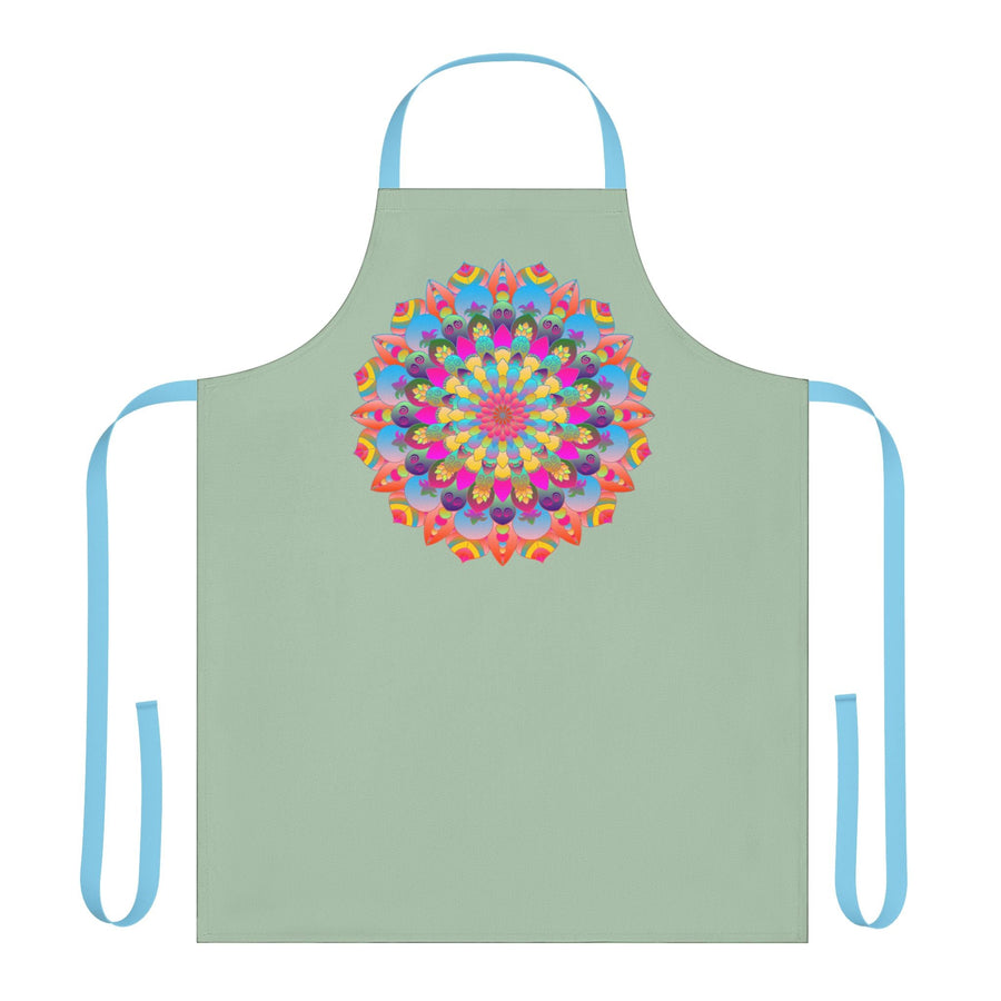 Mandala Art Apron - Sage Green - Kitchen Decor All Over Prints - Blululi