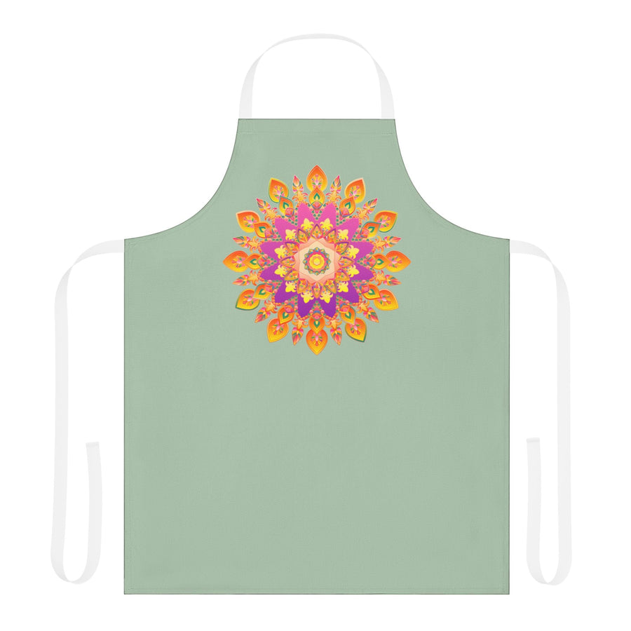 Mandala Art Apron - Sage Green - Kitchen Decor All Over Prints - Blululi