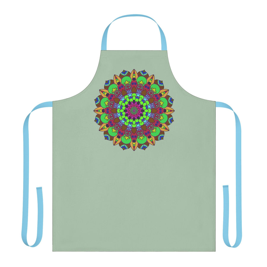 Mandala Art Apron - Sage Green - Kitchen Decor All Over Prints - Blululi