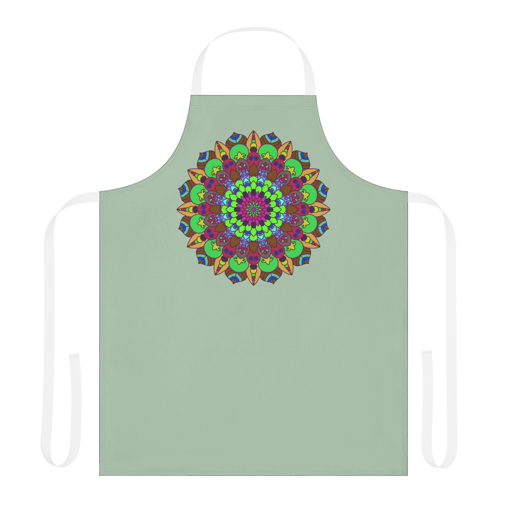 Mandala Art Apron - Sage Green - Kitchen Decor All Over Prints - Blululi